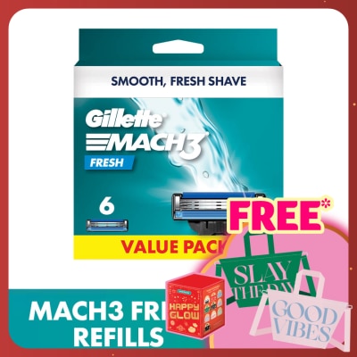 GILLETTE Mach3+ Replacement Cartridge Refill 6s