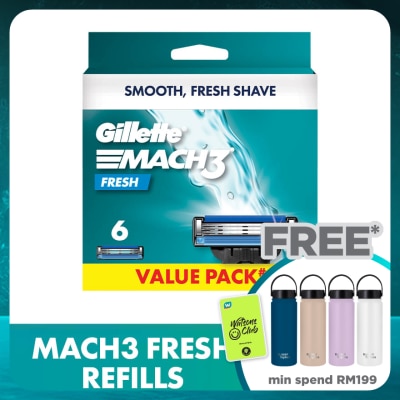GILLETTE Mach3+ Replacement Cartridge Refill 6s