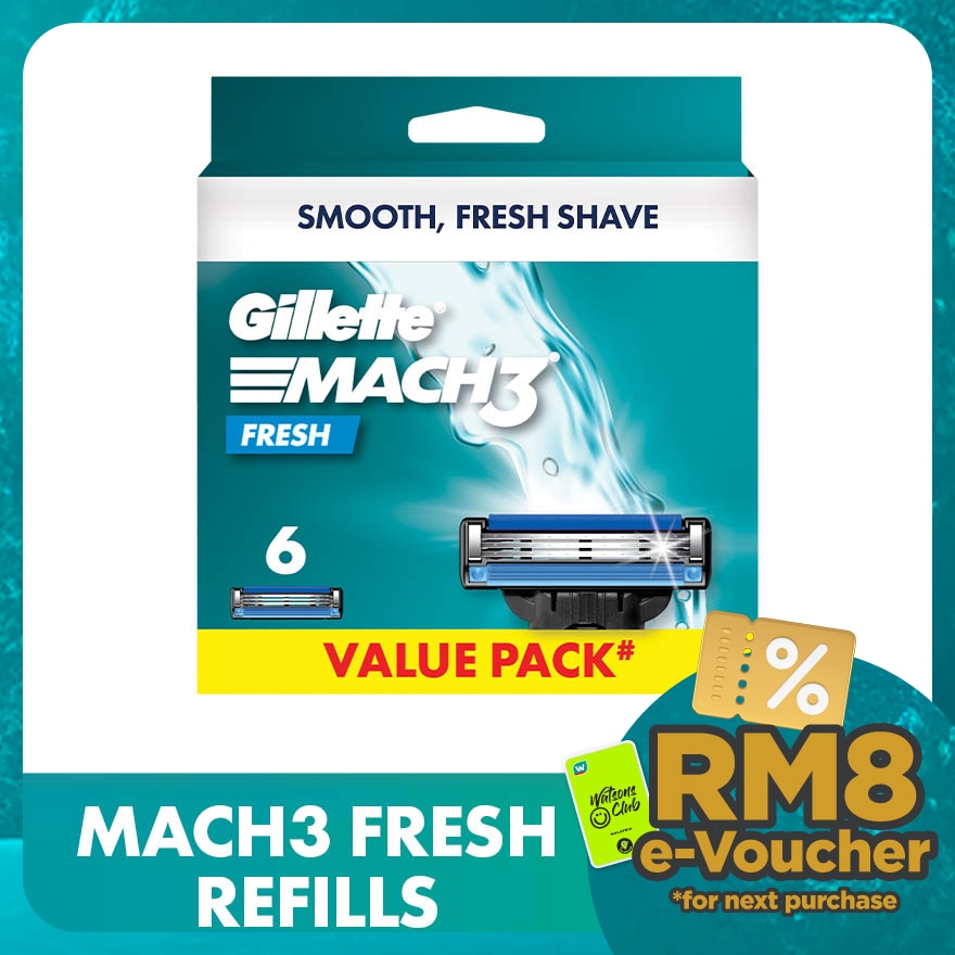 Mach3+ Replacement Cartridge Refill 6s