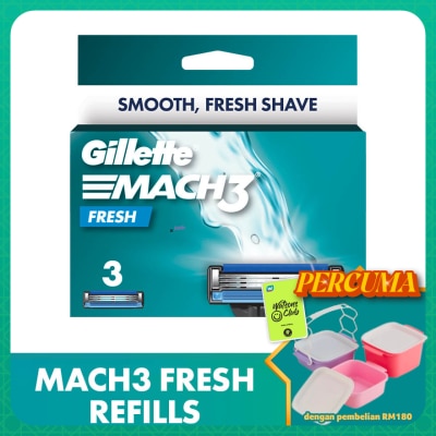 GILLETTE - Mach3+Replacement Cartridge Refill 3s