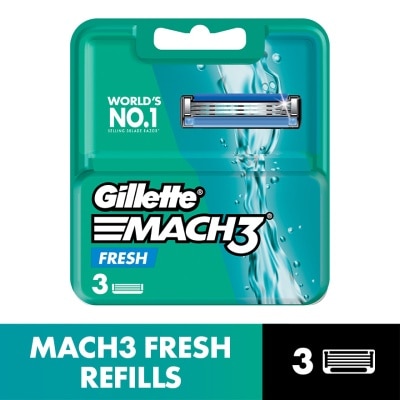 GILLETTE Mach3+Replacement Cartridge Refill 3s