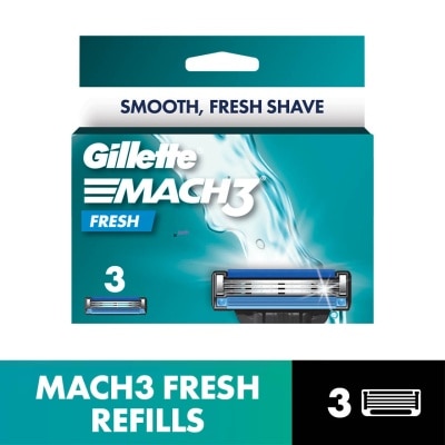 GILLETTE Mach3+Replacement Cartridge Refill 3s