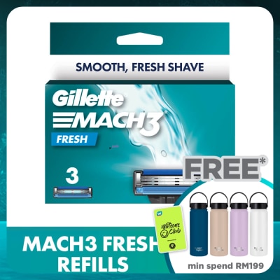 GILLETTE Mach3+Replacement Cartridge Refill 3s