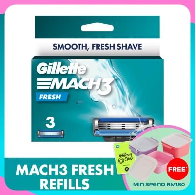 GILLETTE Mach3+Replacement Cartridge Refill 3s