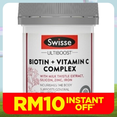 SWISSE Ultiboost Biotin + Vitamin C Complex30s