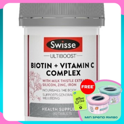 SWISSE Ultiboost Biotin + Vitamin C Complex30s