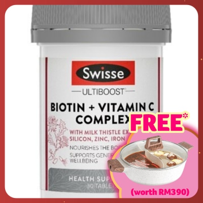 SWISSE Ultiboost Biotin + Vitamin C Complex30s