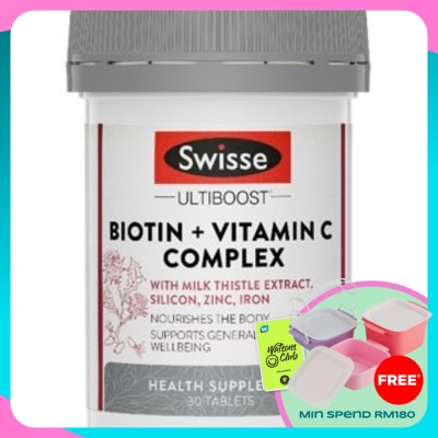 SWISSE Ultiboost Biotin + Vitamin C Complex30s