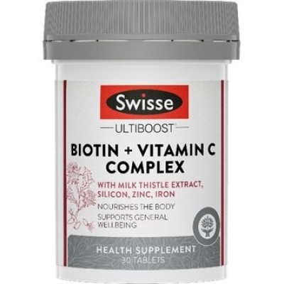 SWISSE Ultiboost Biotin + Vitamin C Complex30s