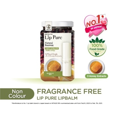 MENTHOLATUM LIPCARE Lip Pure Fragrance Free 4g