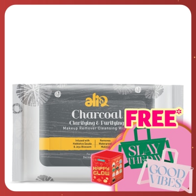 ALIA Charcoal Makeup Remover Cleansing Wipes 30s