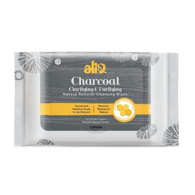 ALIA Charcoal Makeup Remover Cleansing Wipes 30s