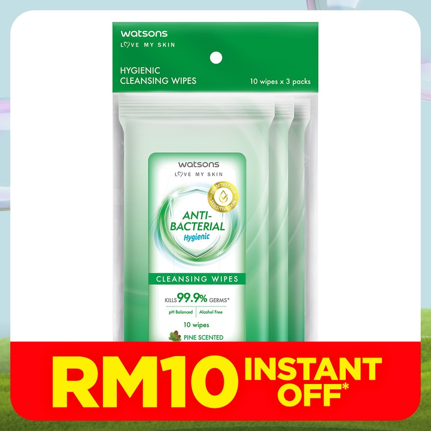 Antibacterial Cleansing Wipes 10S X 3