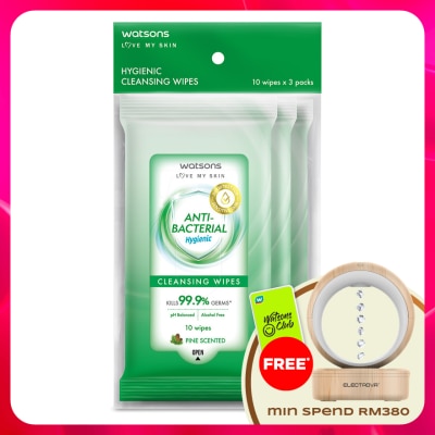 WATSONS - Antibacterial Cleansing Wipes 10S X 3