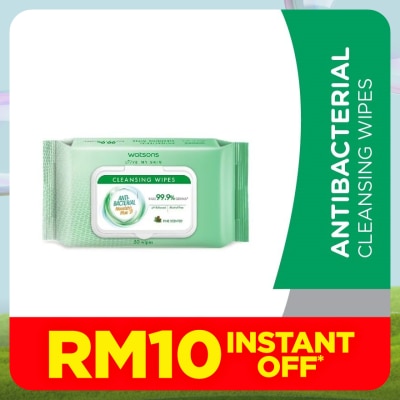 WATSONS Antibacterial Cleansing Wipes 50S