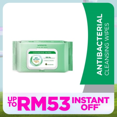 WATSONS Antibacterial Cleansing Wipes 50S