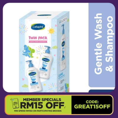 CETAPHIL Baby Wash & Shampoo 2 x 400ml