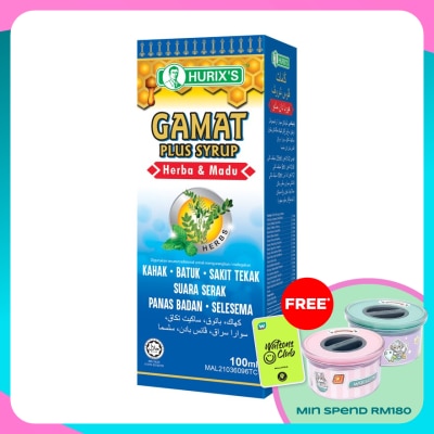 HURIX'S Gamat Plus Syrup Herbal & Honey 100ml