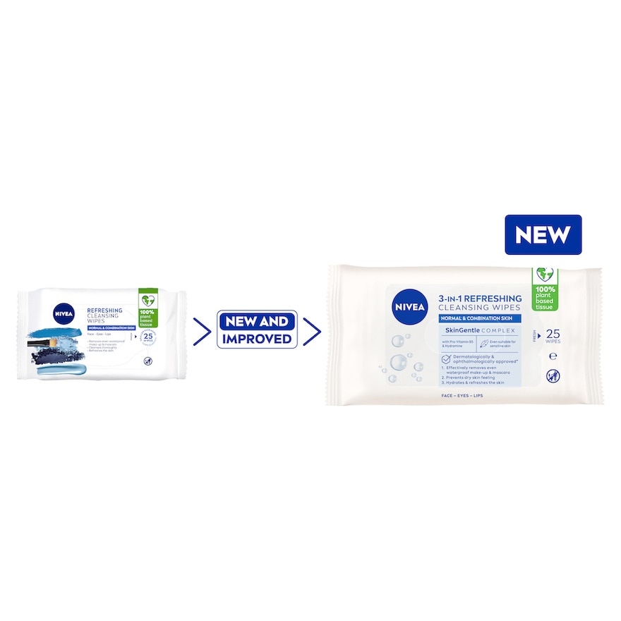 3 In 1 Refreshing Cleansing Wipes 25s