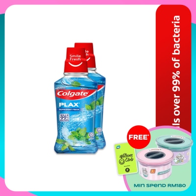 COLGATE Colgate Plax Peppermint Mouthwash Valuepack Eliminate 99.9% Bacteria 250mlx2