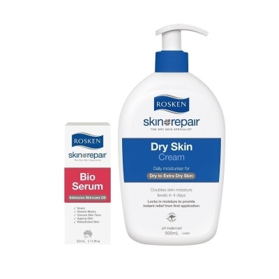 ROSKEN - Dry Skin Cream Cream 500ml + Bio Serum 50ml