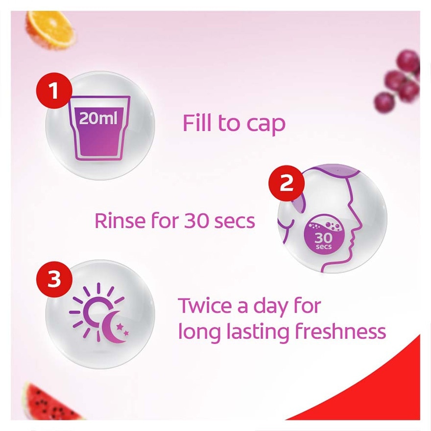 Plax Fruity Fresh Mouthwash 2x250ml Value pack