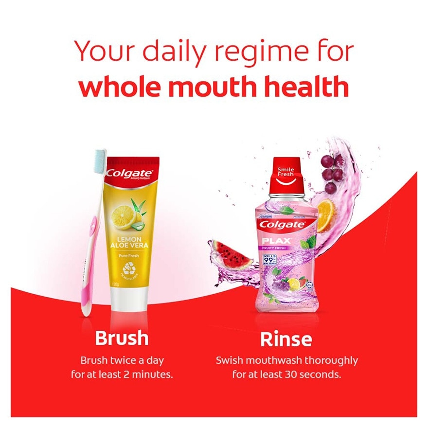 Plax Fruity Fresh Mouthwash 2x250ml Value pack