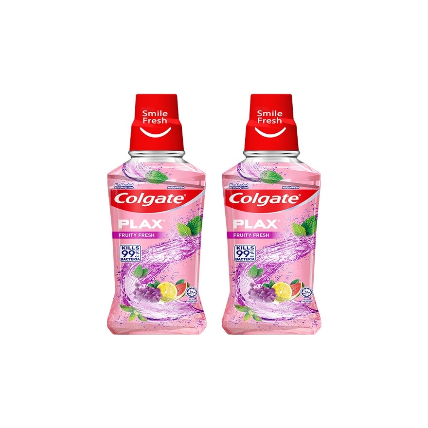 Plax Fruity Fresh Mouthwash 2x250ml Value pack