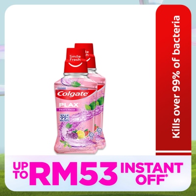 COLGATE Colgate Plax Fruity Fresh Mouthwash Valuepack 250mlX2