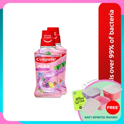 COLGATE Colgate Plax Fruity Fresh Mouthwash Valuepack 250mlX2