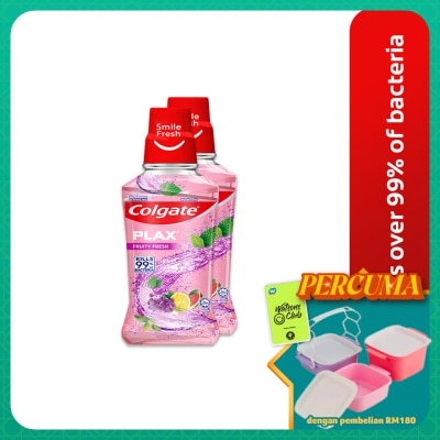COLGATE - Colgate Plax Fruity Fresh Mouthwash Valuepack 250mlX2