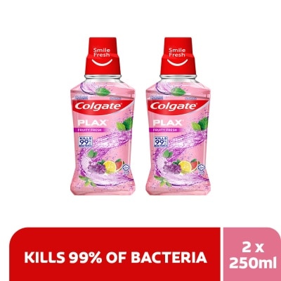 COLGATE Plax Fruity Fresh Mouthwash 2x250ml Valuepack