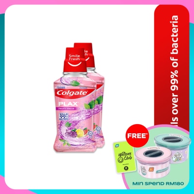 COLGATE Colgate Plax Fruity Fresh Mouthwash Valuepack 250mlX2