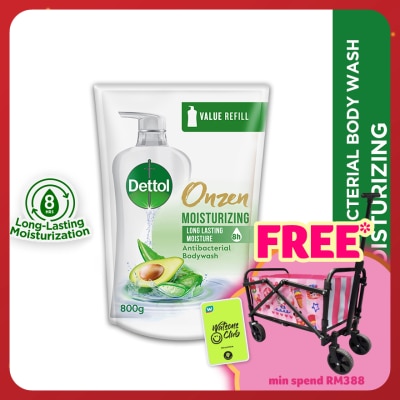 DETTOL Body Wash Refill Onzen Moisturizing Aloe Vera & Avocado 800ml