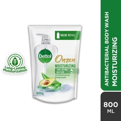 DETTOL Body Wash Refill Onzen Moisturizing Aloe Vera & Avocado 800ml