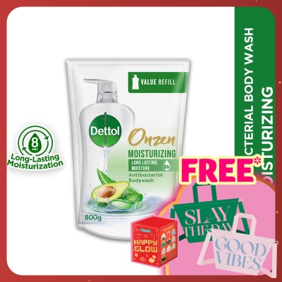 DETTOL Body Wash Refill Onzen Moisturizing Aloe Vera & Avocado 800ml