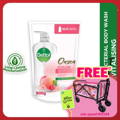 DETTOL Body Wash Refill Onzen Revitalising Peach & Raspberry 800ml
