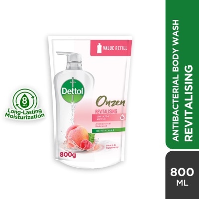 DETTOL Body Wash Refill Onzen Revitalising Peach & Raspberry 800ml