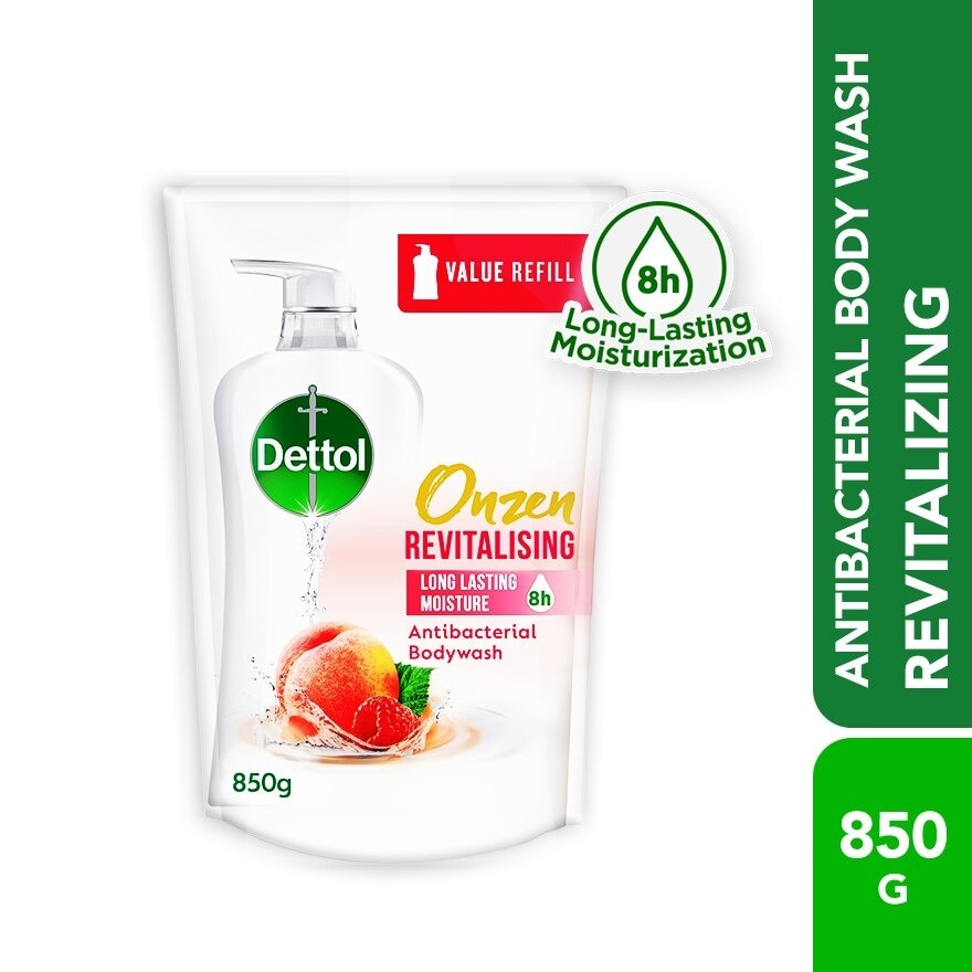 Body Wash Refill Onzen Revitalising Peach & Raspberry 850g