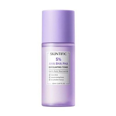 SKINTIFIC 5% AHA/BHA Exfoliating Toner 80ml