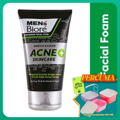 MEN'S BIORE - Men'S  Facial Foam Acne Skincare 100g Face Wash