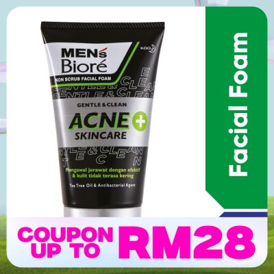 MEN'S BIORE Men'S  Facial Foam Acne Skincare 100g Face Wash