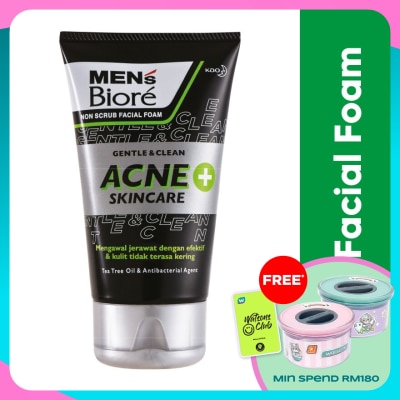 MEN'S BIORE Men'S  Facial Foam Acne Skincare 100g Face Wash