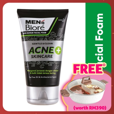 MEN'S BIORE Men'S  Facial Foam Acne Skincare 100g Face Wash