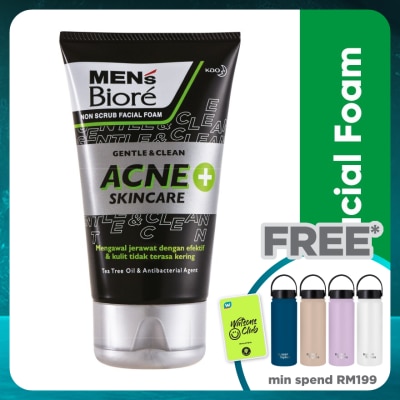 MEN'S BIORE Men'S  Facial Foam Acne Skincare 100g Face Wash