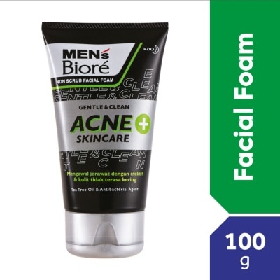 MEN'S BIORE Men'S  Facial Foam Acne Skincare 100g Face Wash