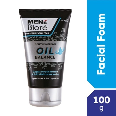 MEN'S BIORE Men'S  Facial Foam Oil Balance 100g Face Wash