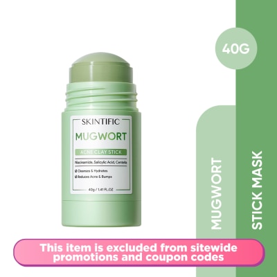 SKINTIFIC Mugwort Anti Pores & Acne Clay Stick 40g
