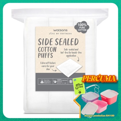 WATSONS - Side Sealed Cotton Puffs 189s