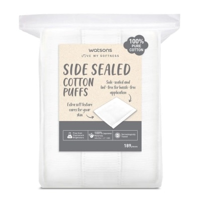 WATSONS Side Sealed Cotton Puffs 189s